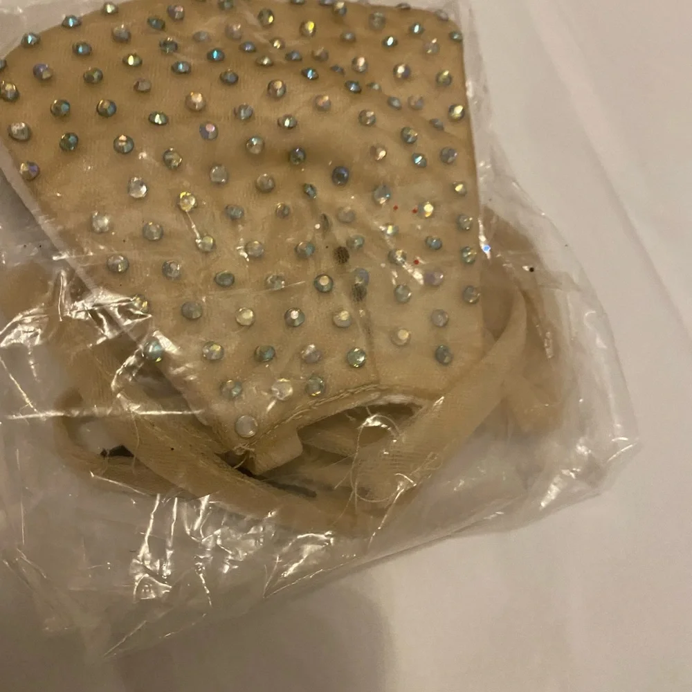 Lirika Matoshi Embellished Tan Face Mask